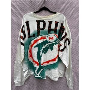 Vintage 1993 Miami Dolphins, Magic Johnson long sleeve all over print T-shirt
